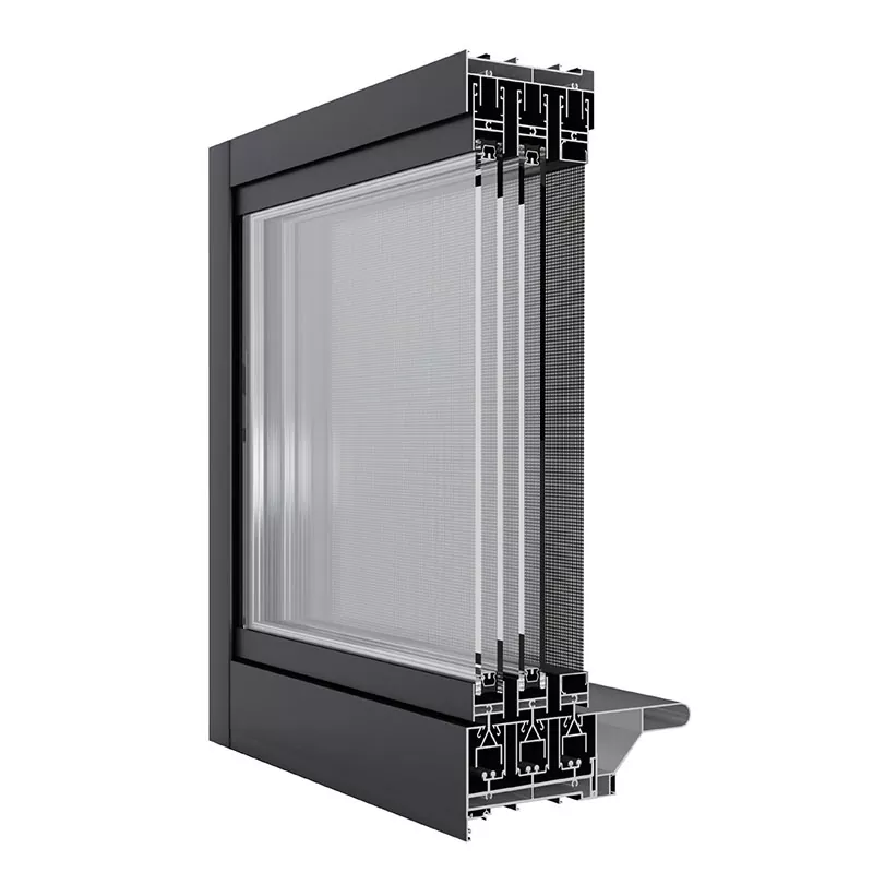 Fenêtre de glissement en alliage en aluminium