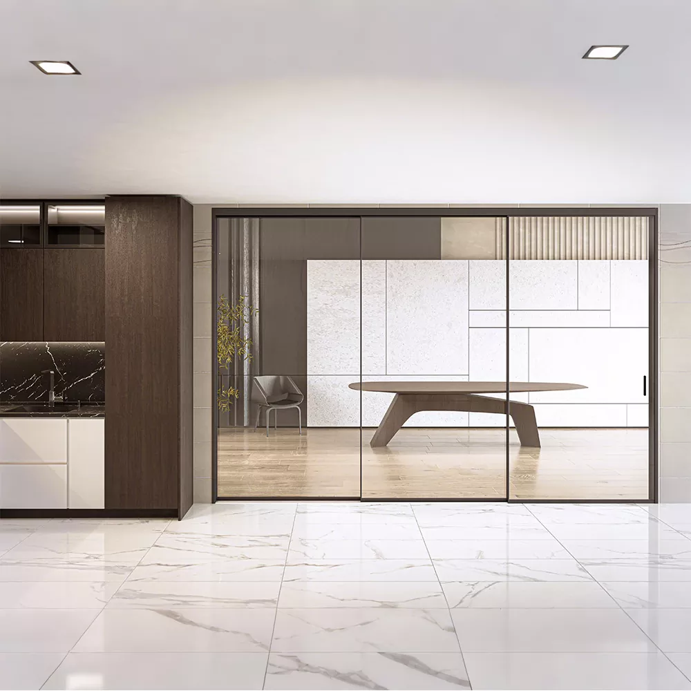 Porte coulissante extrêmement étroite